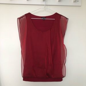 2/$15 - Elegant shimmery red blouse